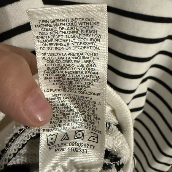 C&C California Black and White Striped Sweater - Picture 4 of 4